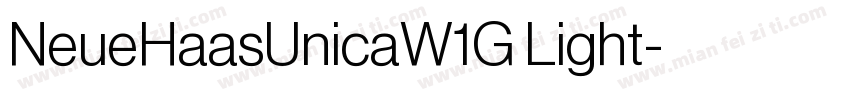 NeueHaasUnicaW1G Light字体转换